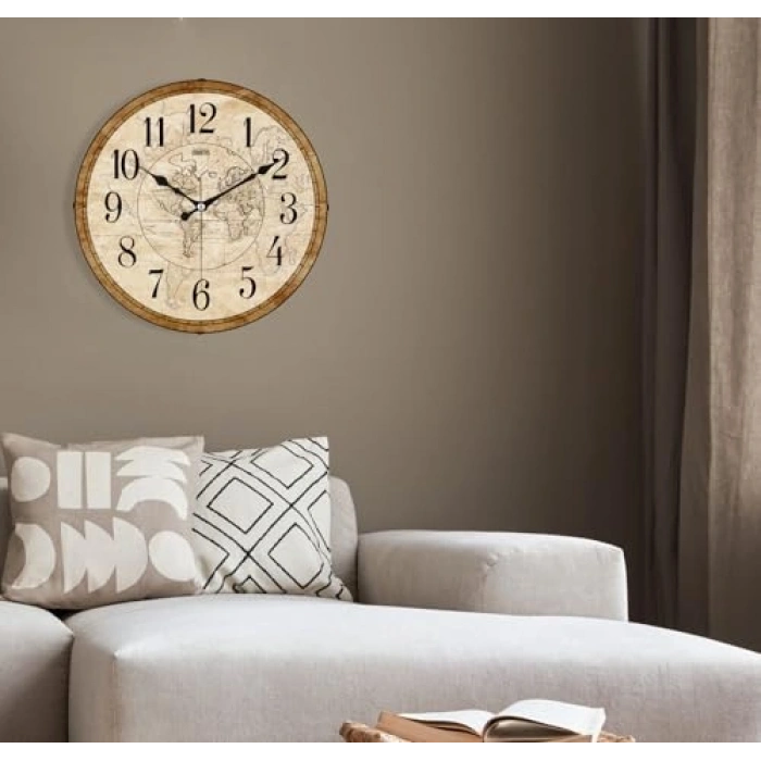 Sessiz Mekanizma ile 36 Cm Bombe Cam Duvar Saati