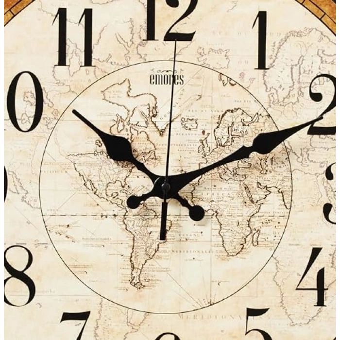 Sessiz Mekanizma ile 36 Cm Bombe Cam Duvar Saati