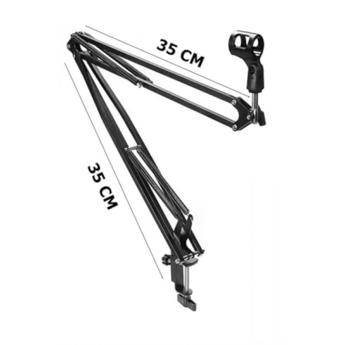 Set Halinde Mikrofon Standı ve Shock Mount, 35x35 cm