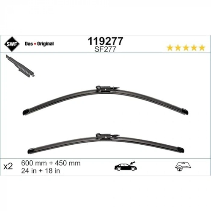 Set Silecek (600+450 MM) Bmw 4 Serisi Uyumlu