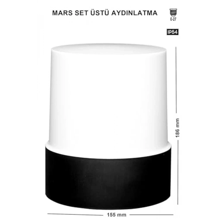 Set Üstü Bahçe Lambası 19 cm 220v IP54