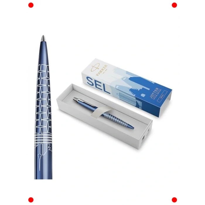 Seul Mavi Krom Detaylı Özel Tükenmez Kalem