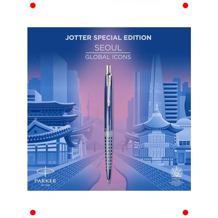 Seul Mavi Krom Detaylı Özel Tükenmez Kalem