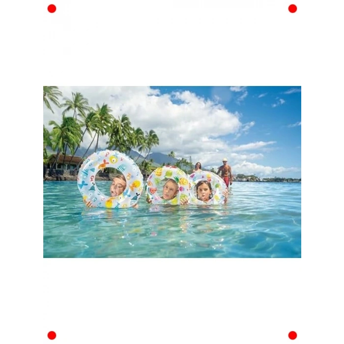 Sevimli Desenli 51 cm Yüzme Simidi