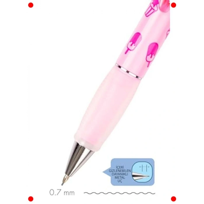 Sevimli Desenli Mekanik Kurşun Kalem (0.7 mm)