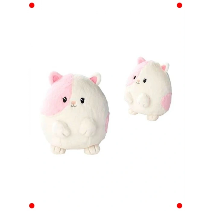 Sevimli Hamster Kedi Peluş Oyuncak Figürü, 25 Cm