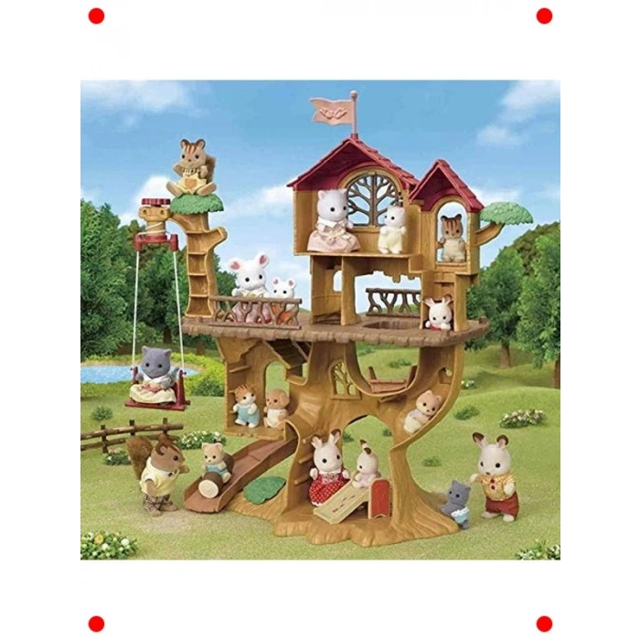Sevimli Karakterler için Ağaç Ev Oyun Seti