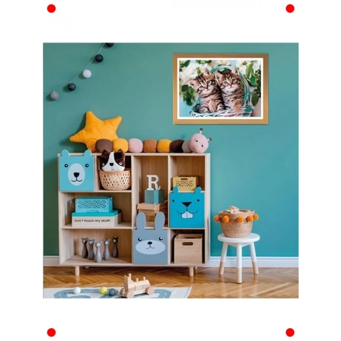 Sevimli Kedi Yavruları 60 Parça Renkli Yapboz