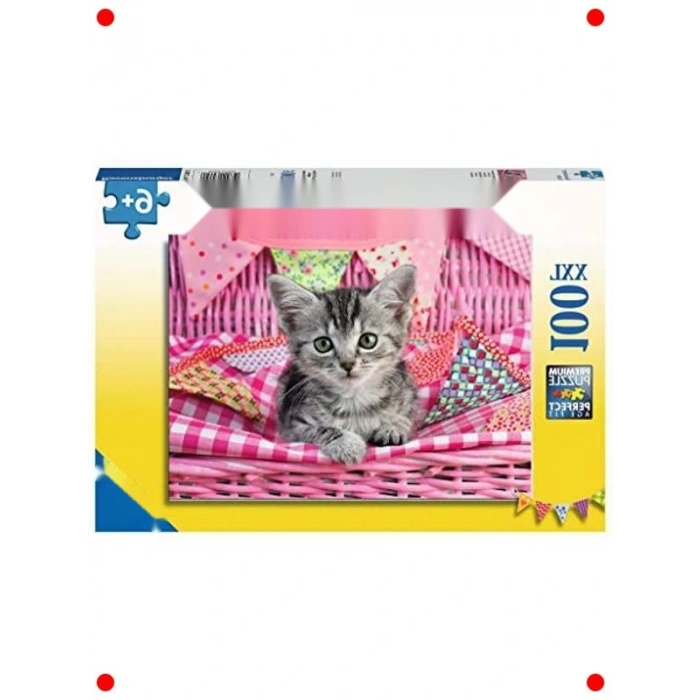 Sevimli Kedicik Temalı 100 Parça Yapboz