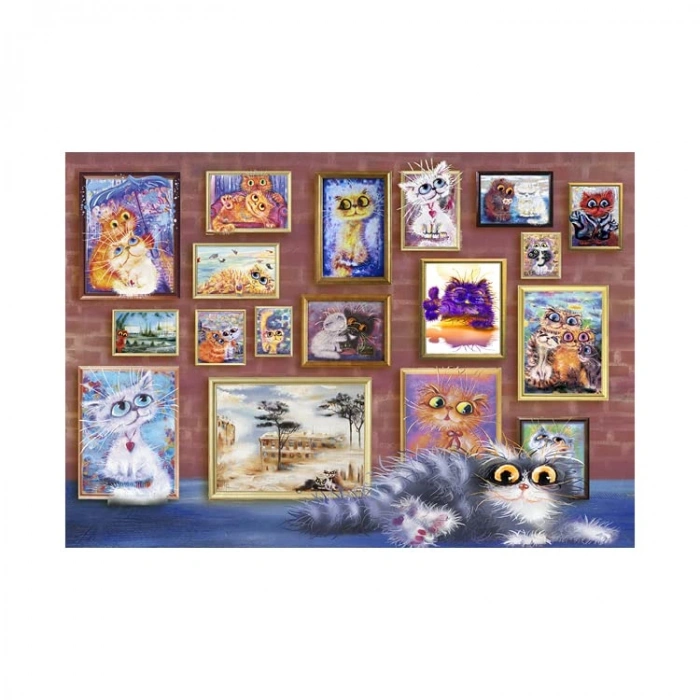 Sevimli Kediler Temalı 500 Parça Puzzle Seti
