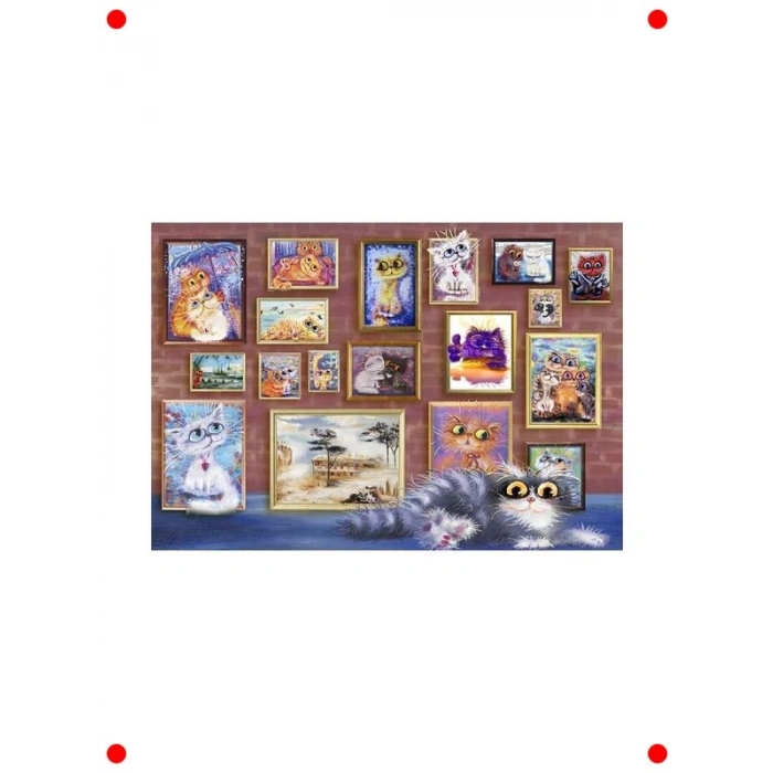 Sevimli Kediler Temalı 500 Parça Yapboz - Eğlenceli