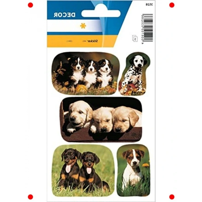 Sevimli Köpek Yavrusu Çıkartma Seti - 15 Adet