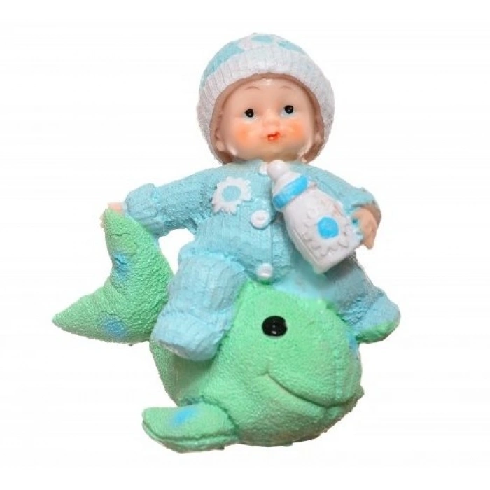 Sevimli Mavi Bebek Biblosu, Polyester Hediyelik Süs Eşyası