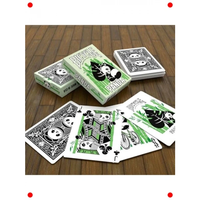 Sevimli Panda Temalı Oyun Kartları (1 Deste)