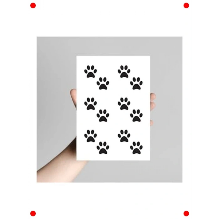 Sevimli Pati Şekilli Çıkartmalar 3x3 cm 2 Sayfa