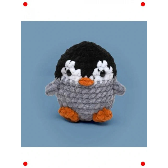 Sevimli Penguen Amigurumi Tığ Örgü Başlangıç Kiti