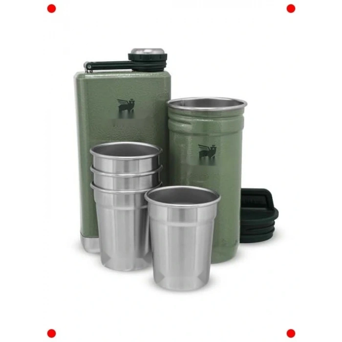 Seyahat Çelik Matara ve Shot Bardağı Seti