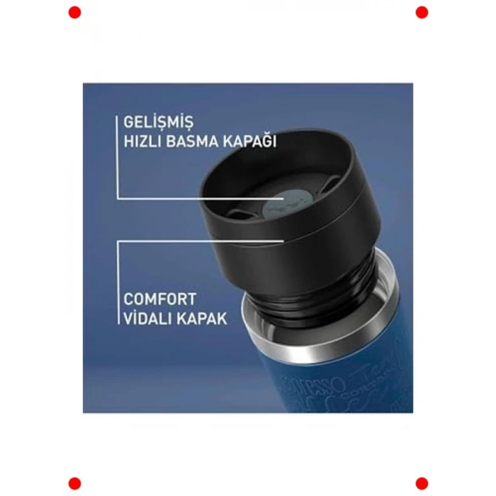 Seyahat Termosu, Koyu Mavi, 0,36 Litre