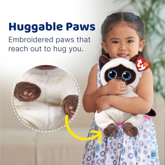 Siamese Kedi Temalı Peluş Beanie Oyuncak