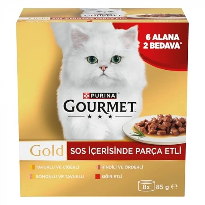 Sığır Etli Yaş Kedi Maması Multipack, 85 Gr, Ekonomik Seçenek