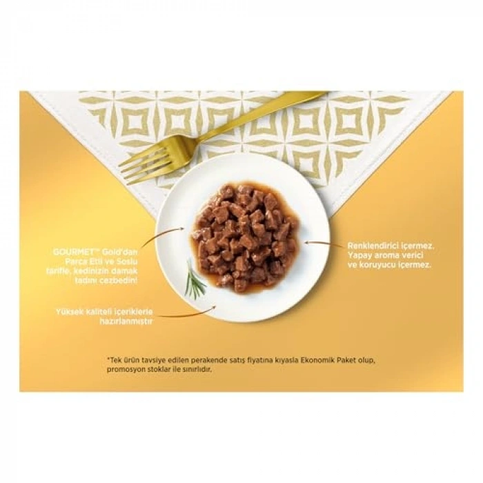 Sığır Etli Yaş Kedi Maması Multipack, 85 Gr, Ekonomik Seçenek