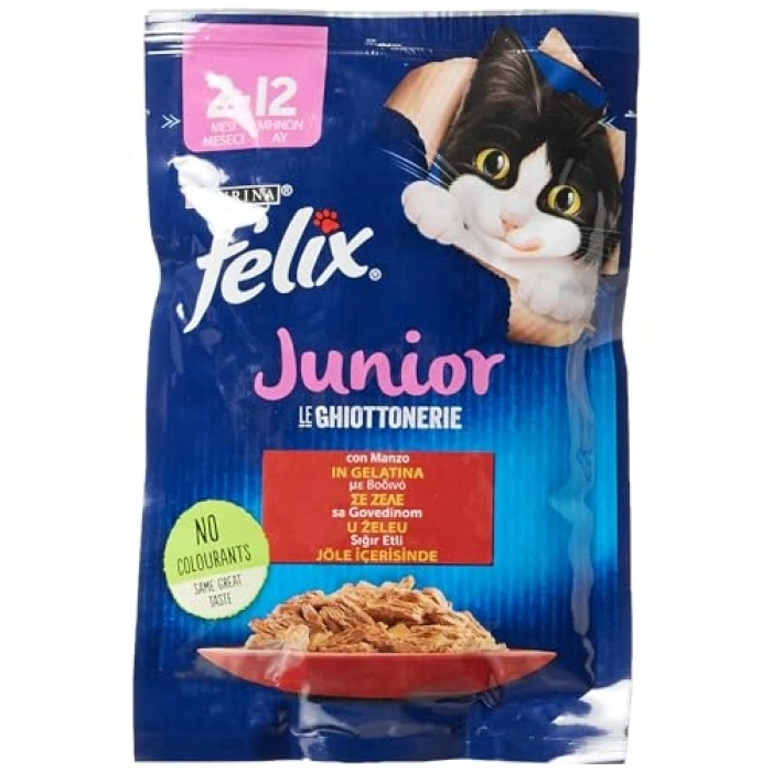 Sığır Etli Yavru Kedi Yaş Mama, 26 x 85 gr