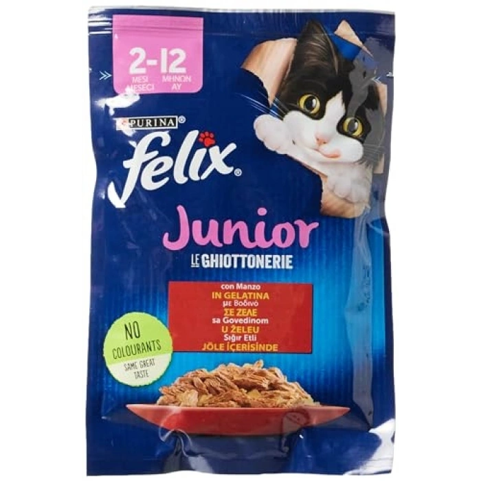 Sığır Etli Yavru Kedi Yaş Mama, 26 x 85 gr
