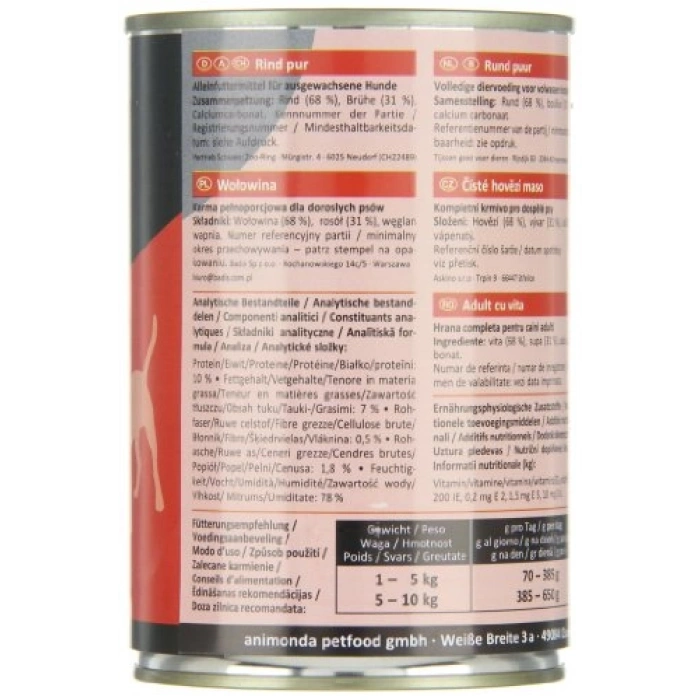 Sığır Etli Yetişkin Köpek Konservesi, 400 gr