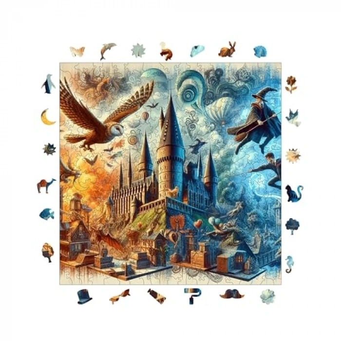 Sihirbazlık Temalı Ahşap Puzzle - 353 Parça Eğlence