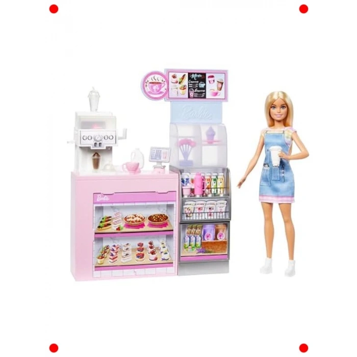 Şık Barista ve Kahve Dükkanı Oyun Seti (10+ Aksesuar)