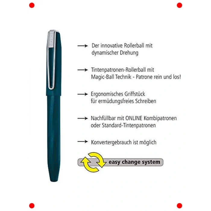 Şık Gece Mavisi Roller Kalem