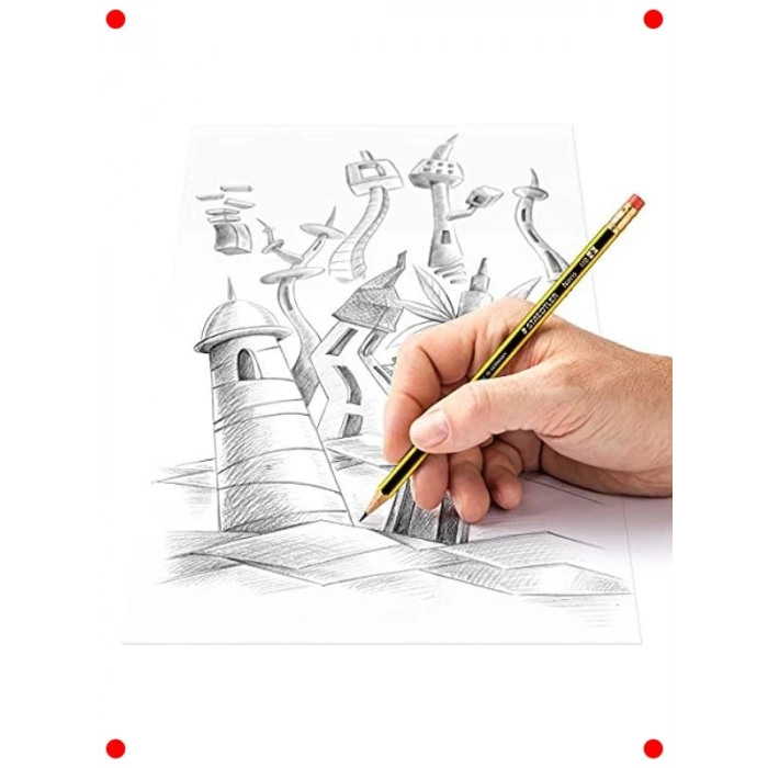 Silgili HB Kurşun Kalem Seti - 3 Adet