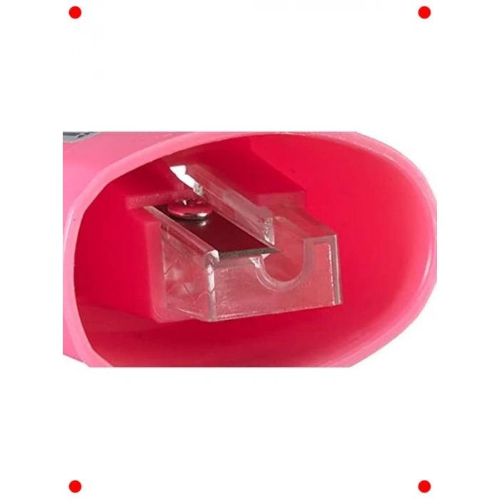 Silgili Kalemtıraş - Çift Delikli, Pembe