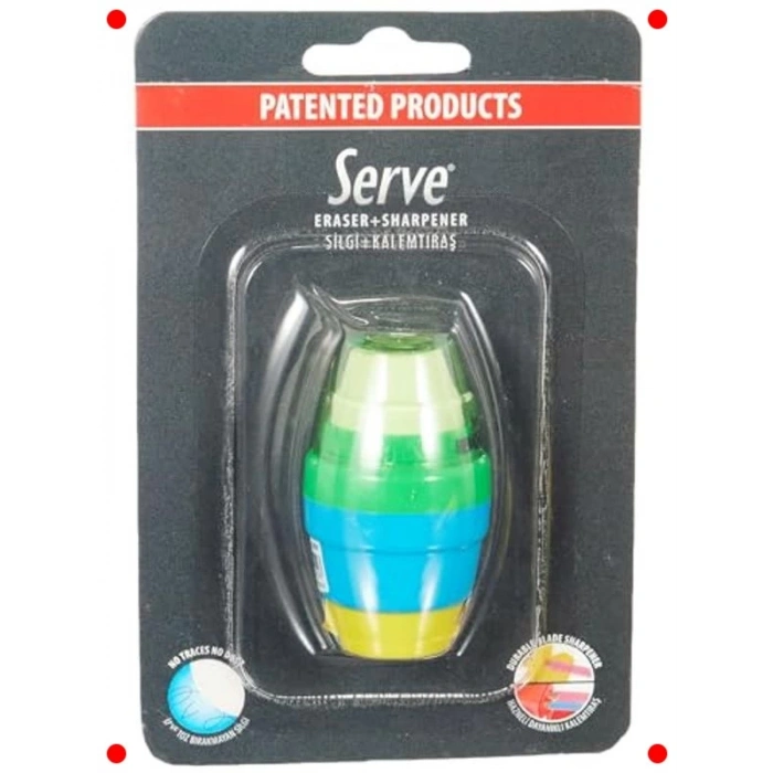 Silgili Kalemtıraş Seti - Canlı Renkler