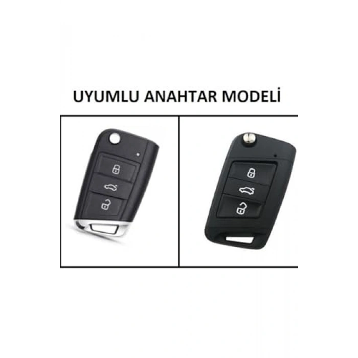 Silikon anahtar kılıfı, sustalı anahtar için Volkswagen Golf 7