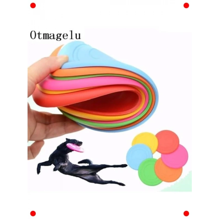 Silikon Köpek Frizbisi: Esnek & Dayanıklı Oyun Diski (17.5cm)