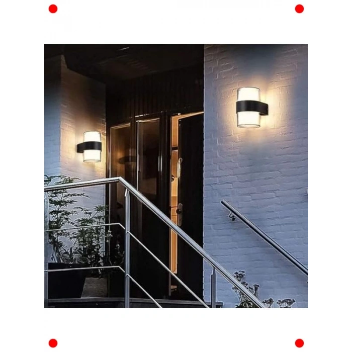 Silindir LED Aplik 12W Gün Işığı IP54 İç Dış Mekan