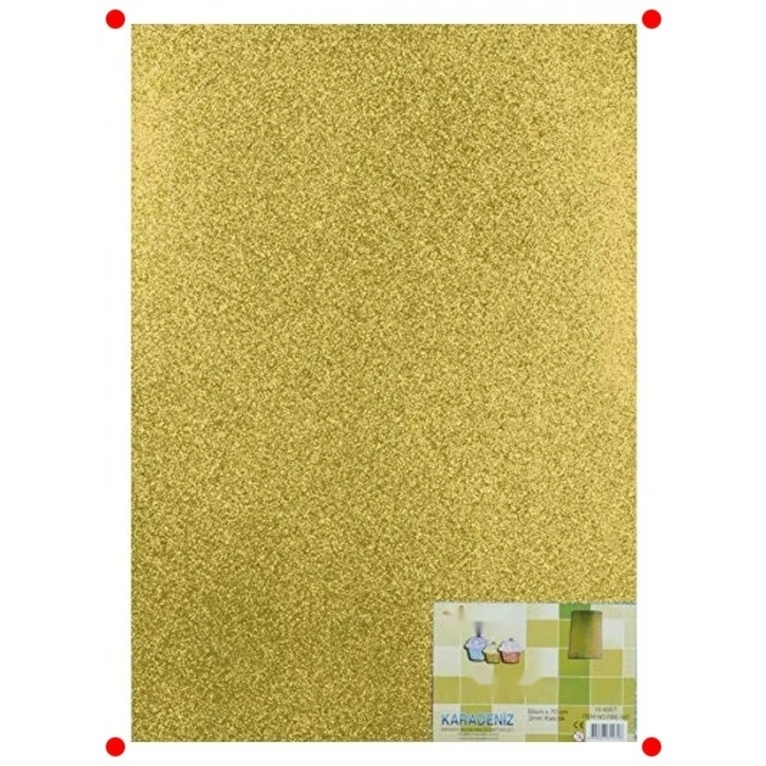 Simli Eva Kağıt - Altın Renk 50x70 cm (2 mm)