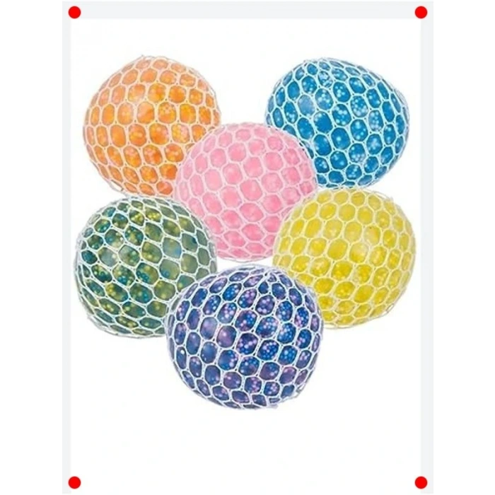 Simli Stres Giderici Sıkma Topu Seti - 4 Adet