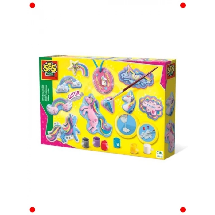 Simli Tek Boynuzlu At Heykelcik Boyama Kiti