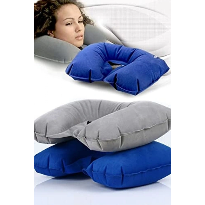 Şişme Boyun Tipi Ortopedik Seyahat Yastığı