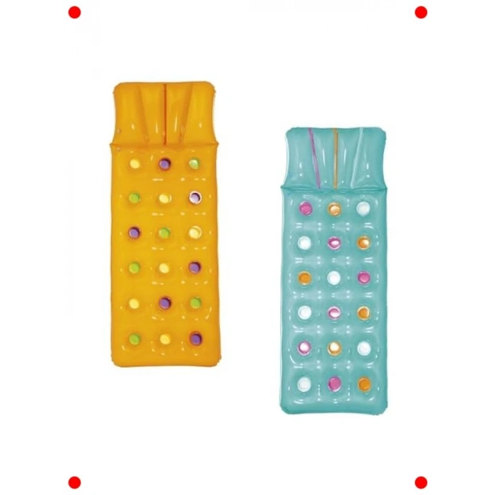 Şişme Havuz Yatağı - Dik Yastıklı & Bardaklı (188x71 cm)