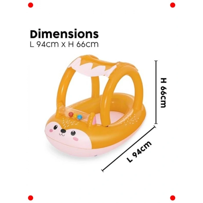 Şişme Tilki Havuz Yatağı - Çocuklar İçin Eğlenceli