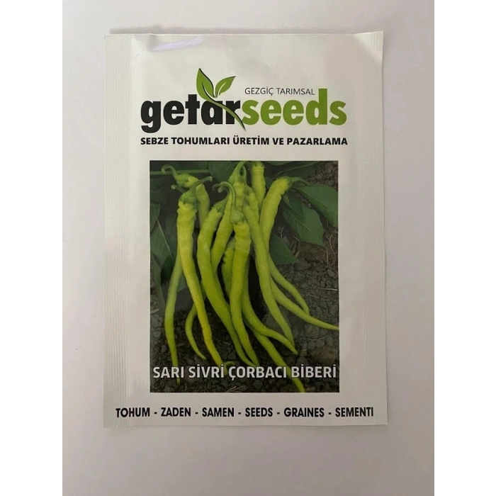 Sivri tatlı çorbacı biber tohumları, 5 gram, mutfağınıza lezzet