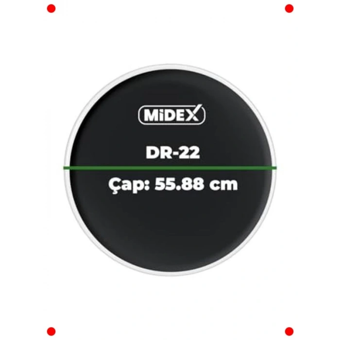 Siyah 22 İnç Kick Bas Davul Derisi - Güçlü Ton