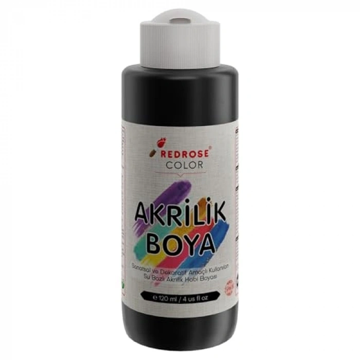 Siyah Akrilik Boya 120ml – Sanatçılar için