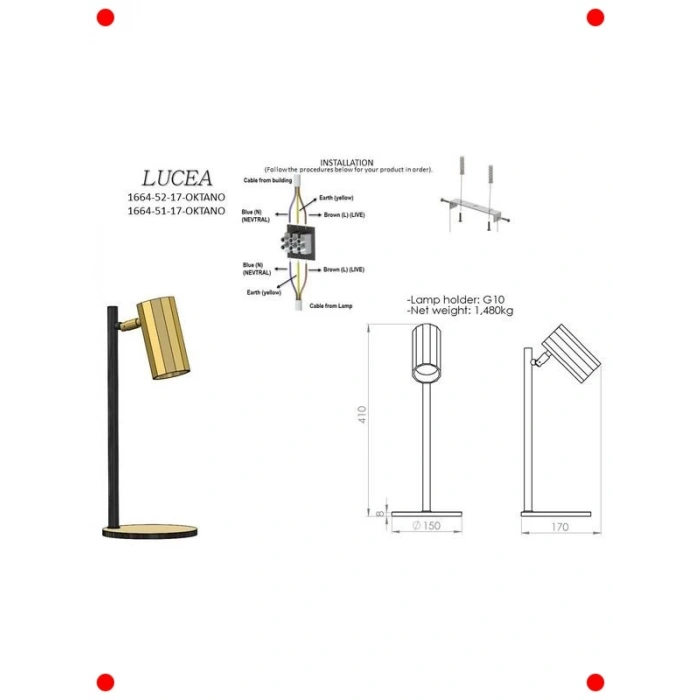 Siyah Antik Görünümlü Şık Masa Lambası