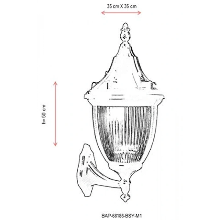 Siyah Bahçe Aplik, 60 W Işık ile Şık Aydınlatma