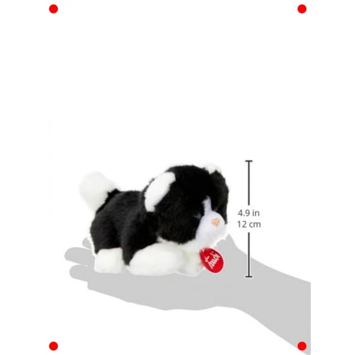 Siyah Beyaz Yavru Kedi Peluş Oyuncak
