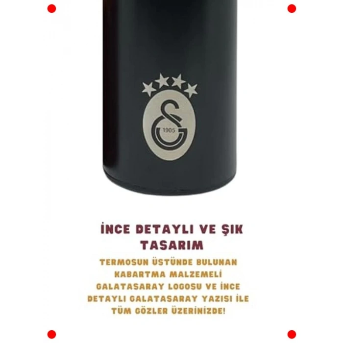 Siyah Çift Katlı Çelik Termos 500 ml